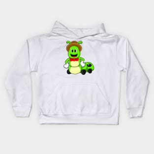 Caterpillar with Hat Kids Hoodie